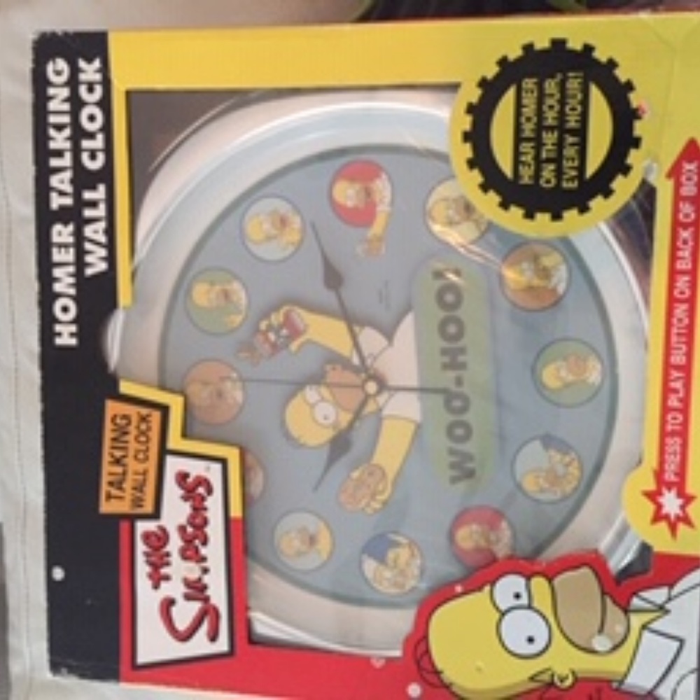 Vintage Talking Simpson Wall Clock